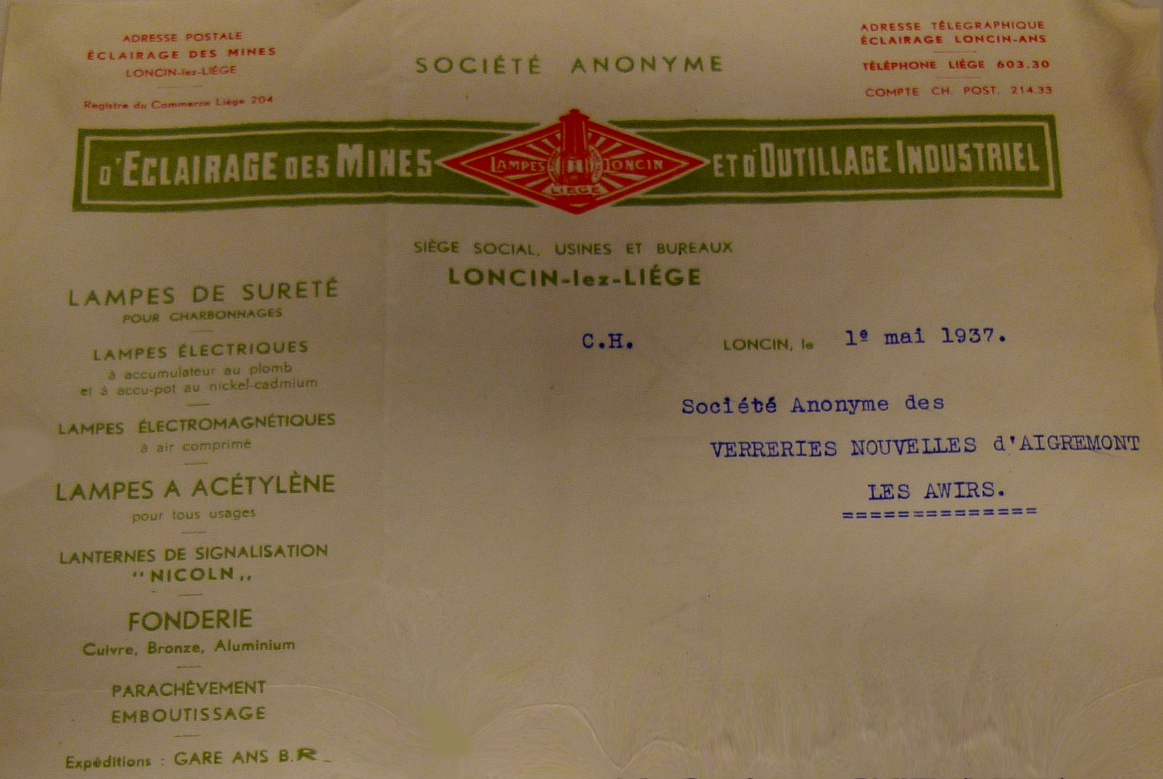 lampe lanterne nicoln 1937